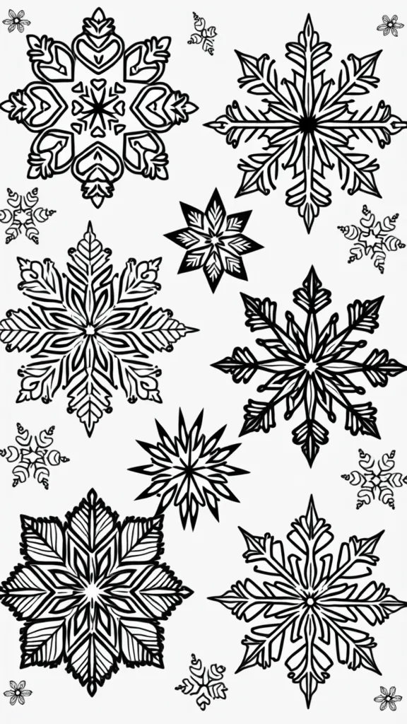 coloriages de flocon de neige imprimables